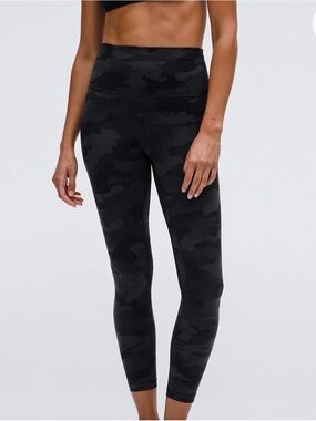 lululemon athletica Align High-Waist Black Camo Leggings 27”